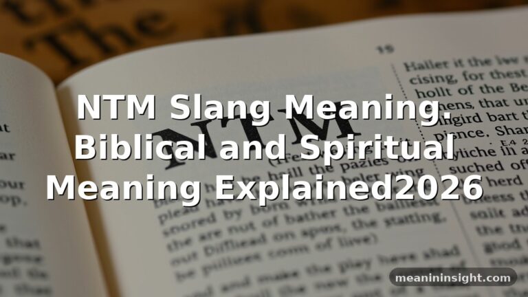NTM Slang Meaning. Biblical and Spiritual Meaning Explained2026