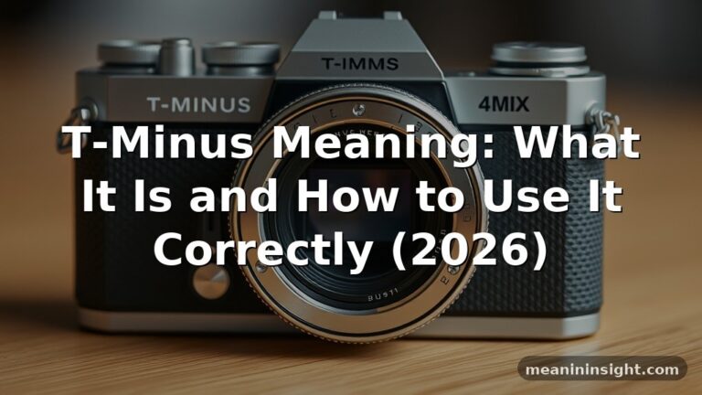 T-Minus Meaning: What It Is and How to Use It Correctly (2026)