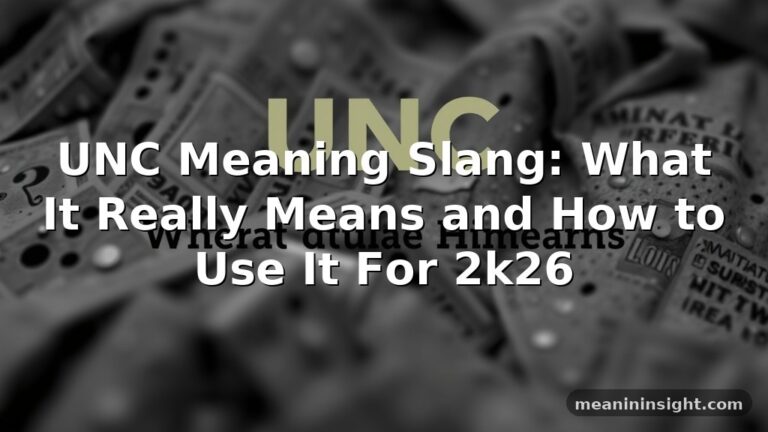 UNC Meaning Slang: What It Really Means and How to Use It For 2k26