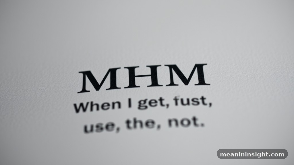 What MHM Actually Means