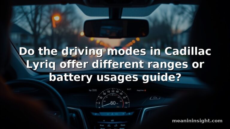 Do the driving modes in Cadillac Lyriq offer different ranges or battery usages guide?