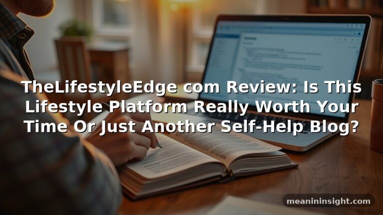 TheLifestyleEdge com Review: Is This Lifestyle Platform Really Worth Your Time Or Just Another Self-Help Blog?